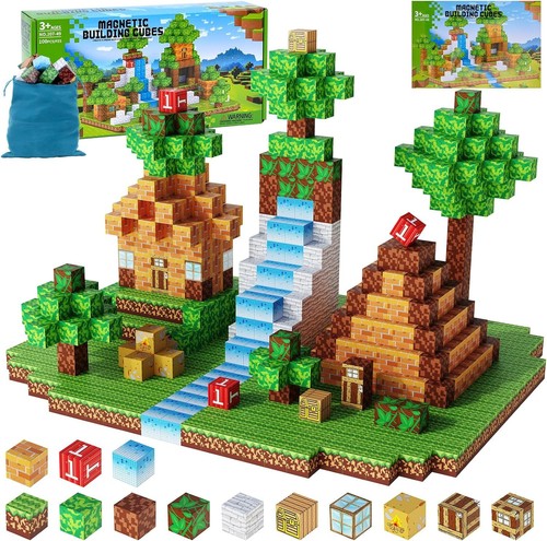 Magnetic building blocks set - building,