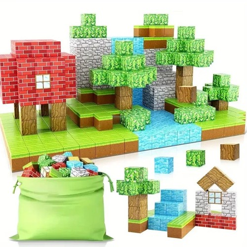 100pcs magnetic minecraft - 100pcs,