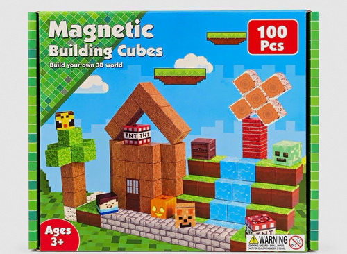Magnetic building cubes - building,