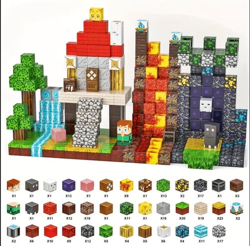 100pcs magnetic minecraft - 100pcs,