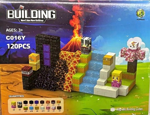 Magnetic building cubes set - building,