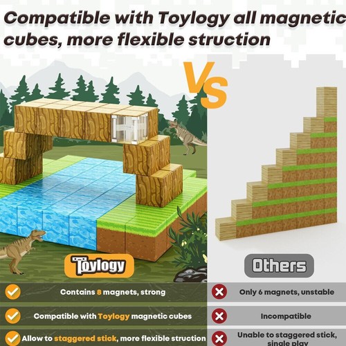 100pcs set minecraft magnetic - 100pcs/set,