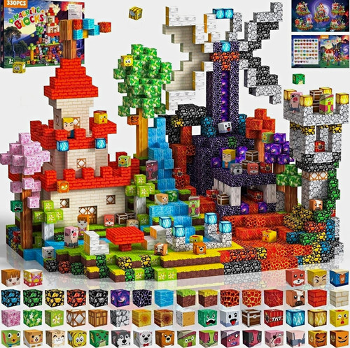 Magnetic blocks 330 piece - magnetic, 330-piece