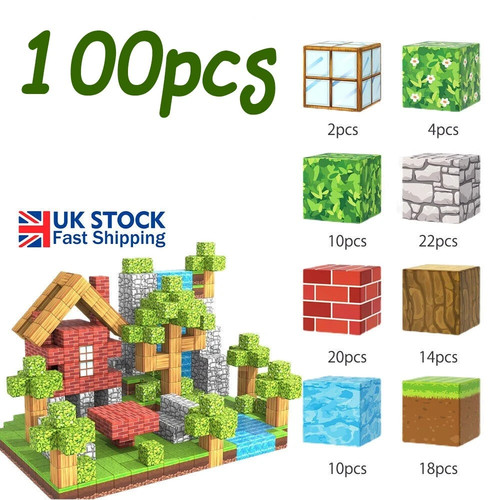 100pcs set minecraft magnetic - set,