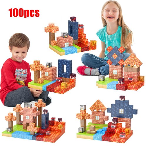 100pcs magnetic building - magnetic,