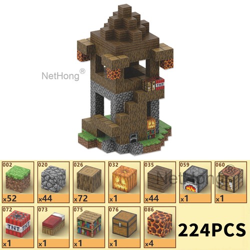 224pcs set minecraft - minecraft, magnetic