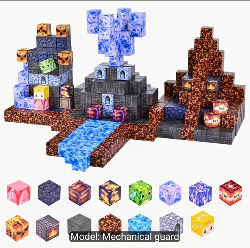 Magnetic building cube - building,