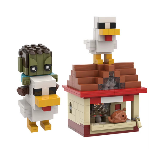 Minecraft style chicken - minecraft, coop